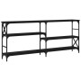 Black engineered wood console table 180x29x76.5 cm by , Side tables - Ref: Foro24-835474, Price: 55,82 €, Discount: %