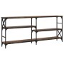 Mesa consola madera de ingeniería roble ahumado 180x29x76,5 cm de , Mesas auxiliares - Ref: Foro24-835476, Precio: 53,81 €, D...