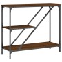 Mesa consola madera de ingeniería marrón roble 88,5x30x75 cm de , Mesas auxiliares - Ref: Foro24-835483, Precio: 47,47 €, Des...