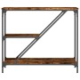 Smoked oak engineered wood console table 88.5x30x75 cm by , Side tables - Ref: Foro24-835481, Price: 43,51 €, Discount: %