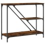 Smoked oak engineered wood console table 88.5x30x75 cm by , Side tables - Ref: Foro24-835481, Price: 43,51 €, Discount: %