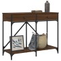 Mesa consola madera de ingeniería marrón roble 100x39x78,5 cm de , Mesas auxiliares - Ref: Foro24-835488, Precio: 63,07 €, De...