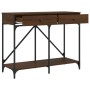 Mesa consola madera de ingeniería marrón roble 100x39x78,5 cm de , Mesas auxiliares - Ref: Foro24-835488, Precio: 63,07 €, De...