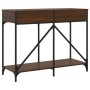 Mesa consola madera de ingeniería marrón roble 100x39x78,5 cm de , Mesas auxiliares - Ref: Foro24-835488, Precio: 63,07 €, De...