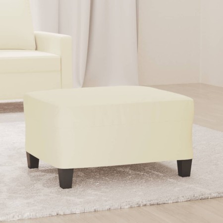 Cream synthetic leather footstool 70x55x41 cm by , Ottomans - Ref: Foro24-349356, Price: 69,48 €, Discount: %