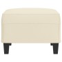 Cream synthetic leather footstool 70x55x41 cm by , Ottomans - Ref: Foro24-349356, Price: 69,48 €, Discount: %