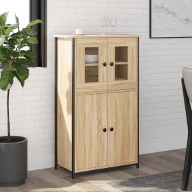 Aparador alto madera contrachapada roble Sonoma 62x32x106,5 cm de , Aparadores - Ref: Foro24-834206, Precio: 104,99 €, Descue...