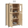 Tall Sonoma oak plywood sideboard 62x32x106.5 cm by , Sideboards - Ref: Foro24-834206, Price: 104,40 €, Discount: %