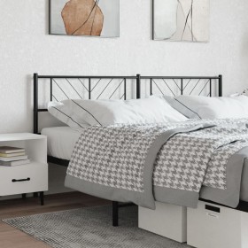 Black metal headboard 200 cm by , Headboards and footboards - Ref: Foro24-372217, Price: 33,99 €, Discount: %