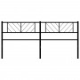 Cabecero de metal negro 200 cm de , Cabeceros y pies de cama - Ref: Foro24-372217, Precio: 34,38 €, Descuento: %