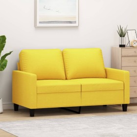 2 seater sofa in light yellow fabric 120 cm by , Sofas - Ref: Foro24-359160, Price: 214,99 €, Discount: %