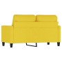 Sofá de 2 plazas de tela amarillo claro 120 cm de , Sofás - Ref: Foro24-359160, Precio: 214,99 €, Descuento: %