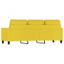 Sofá de 3 plazas de tela amarillo claro 180 cm de , Sofás - Ref: Foro24-359176, Precio: 276,10 €, Descuento: %