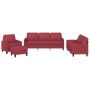 Sofa set with cushions 4 pieces red synthetic leather by , Sofas - Ref: Foro24-3201406, Price: 750,42 €, Discount: %