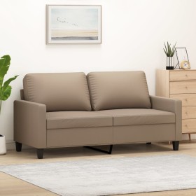 2-Sitzer-Sofa aus cappuccinofarbenem Kunstleder, 140 cm von , Sofas - Ref: Foro24-359141, Preis: 239,99 €, Rabatt: %