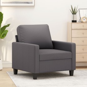 Sillón cuero sintético gris 60 cm de , Sofás - Ref: Foro24-359129, Precio: 154,99 €, Descuento: %