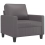 Sillón cuero sintético gris 60 cm de , Sofás - Ref: Foro24-359129, Precio: 154,02 €, Descuento: %