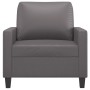 Sillón cuero sintético gris 60 cm de , Sofás - Ref: Foro24-359129, Precio: 154,02 €, Descuento: %