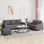 Gray synthetic leather 3-piece sofa set with cushions by , Sofas - Ref: Foro24-3201425, Price: 557,22 €, Discount: %