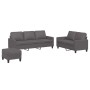 3-teilige Sofagarnitur aus grauem Kunstleder mit Kissen von , Sofas - Ref: Foro24-3201425, Preis: 557,22 €, Rabatt: %