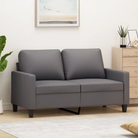 Gray synthetic leather 2-seater sofa 120 cm by , Sofas - Ref: Foro24-359134, Price: 218,03 €, Discount: %