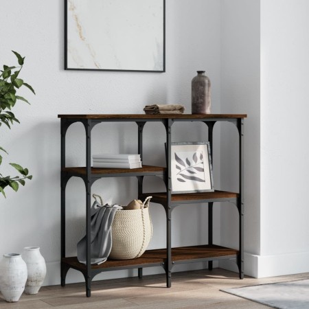 Oak brown engineered wood console table 80x29x75 cm by , Side tables - Ref: Foro24-834079, Price: 51,33 €, Discount: %