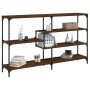 Mesa consola madera de ingeniería marrón roble 160x32x95 cm de , Mesas auxiliares - Ref: Foro24-833959, Precio: 89,15 €, Desc...