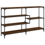 Mesa consola madera de ingeniería marrón roble 160x32x95 cm de , Mesas auxiliares - Ref: Foro24-833959, Precio: 89,15 €, Desc...