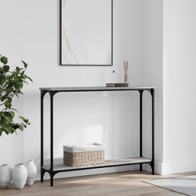 Sonoma gray engineered wood console table 100x22.5x75 cm by , Side tables - Ref: Foro24-834018, Price: 46,52 €, Discount: %