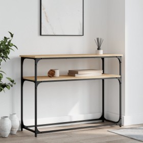 Sonoma oak engineered wood console table 100x35.5x75 cm by , Side tables - Ref: Foro24-834066, Price: 51,33 €, Discount: %