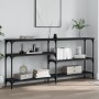 Black engineered wood console table 160x29x75 cm by , Side tables - Ref: Foro24-834085, Price: 76,17 €, Discount: %