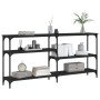 Black engineered wood console table 160x29x75 cm by , Side tables - Ref: Foro24-834085, Price: 76,17 €, Discount: %