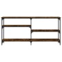 Mesa consola madera de ingeniería roble ahumado 160x29x75 cm de , Mesas auxiliares - Ref: Foro24-834087, Precio: 72,04 €, Des...