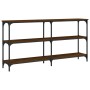 Mesa consola madera de ingeniería marrón roble 150x29x75 cm de , Mesas auxiliares - Ref: Foro24-834109, Precio: 75,83 €, Desc...