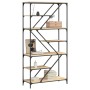 Sonoma oak steel engineered wood shelving 91x36x176 cm by , Bookcases and shelves - Ref: Foro24-835415, Price: 91,57 €, Disco...