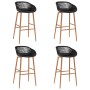 High table and bar stools 5 pieces black by , Furniture sets for kitchens and dining rooms - Ref: Foro24-3057462, Price: 350,...