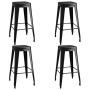 High table and bar stools 5 pieces black by , Furniture sets for kitchens and dining rooms - Ref: Foro24-3057457, Price: 443,...