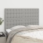 Headboards 4 units light gray fabric 72x5x78/88 cm by , Headboards and footboards - Ref: Foro24-3116764, Price: 96,44 €, Disc...