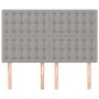 Headboards 4 units light gray fabric 72x5x78/88 cm by , Headboards and footboards - Ref: Foro24-3116764, Price: 96,44 €, Disc...