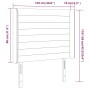 Kopfteil mit LED aus dunkelbraunem Stoff 103x16x118/128 cm von , Kopf- und Fußteile - Ref: Foro24-3124181, Preis: 86,85 €, Ra...