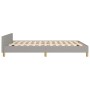 Light gray fabric bed frame with headboard 140x190 cm by , Beds and slatted bases - Ref: Foro24-3125373, Price: 223,75 €, Dis...