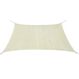 HDPE square sail awning 3.6x3.6 m cream by vidaXL, Umbrellas - Ref: Foro24-42287, Price: 46,95 €, Discount: %