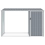 Cobertizo de jardín de leña gris acero galvanizado 245x98x159cm de , Cobertizos - Ref: Foro24-46294, Precio: 181,91 €, Descue...