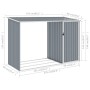 Cobertizo de jardín de leña gris acero galvanizado 245x98x159cm de , Cobertizos - Ref: Foro24-46294, Precio: 181,91 €, Descue...