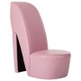 Pink synthetic leather high-heeled shoe-shaped armchair by , Armchairs - Ref: Foro24-248648, Price: 176,44 €, Discount: %