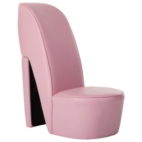 Pink synthetic leather high-heeled shoe-shaped armchair by , Armchairs - Ref: Foro24-248648, Price: 187,99 €, Discount: %