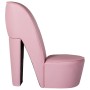 Pink synthetic leather high-heeled shoe-shaped armchair by , Armchairs - Ref: Foro24-248648, Price: 176,44 €, Discount: %