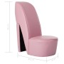 Pink synthetic leather high-heeled shoe-shaped armchair by , Armchairs - Ref: Foro24-248648, Price: 176,44 €, Discount: %