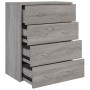 Aparador con 4 cajones gris Sonoma 60x30,5x71 cm de , Aparadores - Ref: Foro24-342581, Precio: 84,86 €, Descuento: %