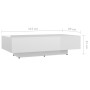 Glossy white engineered wood coffee table 115x60x31 cm by , Coffee table - Ref: Foro24-803395, Price: 104,42 €, Discount: %